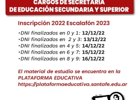 EVALUACIÓN TÉCNICA CARGOS DE SECRETARÍA DE EDUCACIÓN SECUNDARIA Y SUPERIOR 