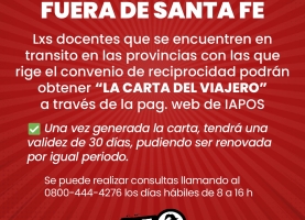 Información sobre IAPOS para viajar fuera de Santa Fe