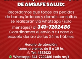 Pedidos de bonos/órdenes para afiliadxs de Amsafe Salud