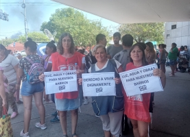 Reclamo de vecinxs del distrito Sudoeste por poblemas de agua, luz y obras incompletas.