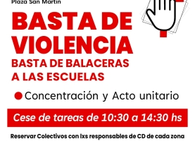 Basta de violencia, basta de balaceras a las escuelas