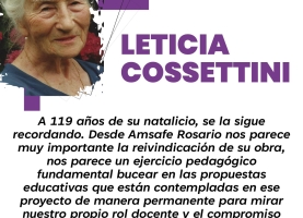 Un 19 de mayo nacía Leticia Cossettini