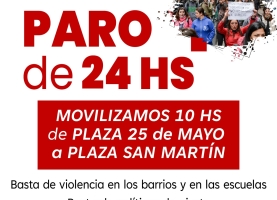 Martes 13/6 – PARO de 24 hs