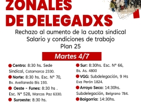 Zonales de delegadxs