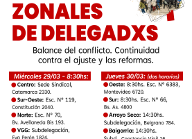 REUNIONES ZONALES DE DELEGADXS