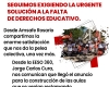 Luego del abrazo solidario el gobierno anunció la promesa de nuevas aulas Seguimos exigiendo la urgente solución a la falta de derechos educativo.